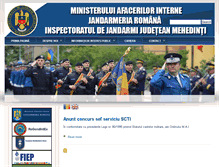 Tablet Screenshot of jandarmeriamehedinti.ro